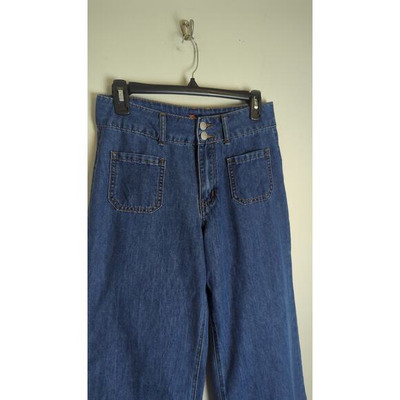 Vintage Inspired Wide Straight Leg Capri Jeans Women's Size 4 - Picture 2 of 9